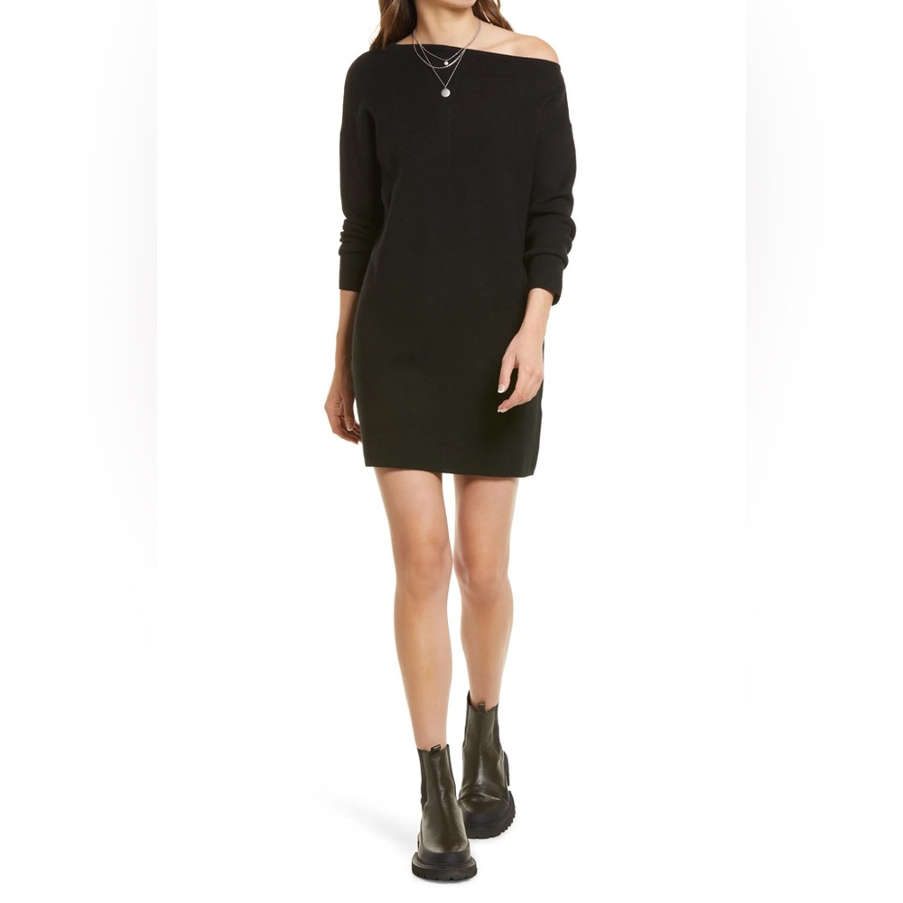 Treasure and Bond off the shoulder knit dress